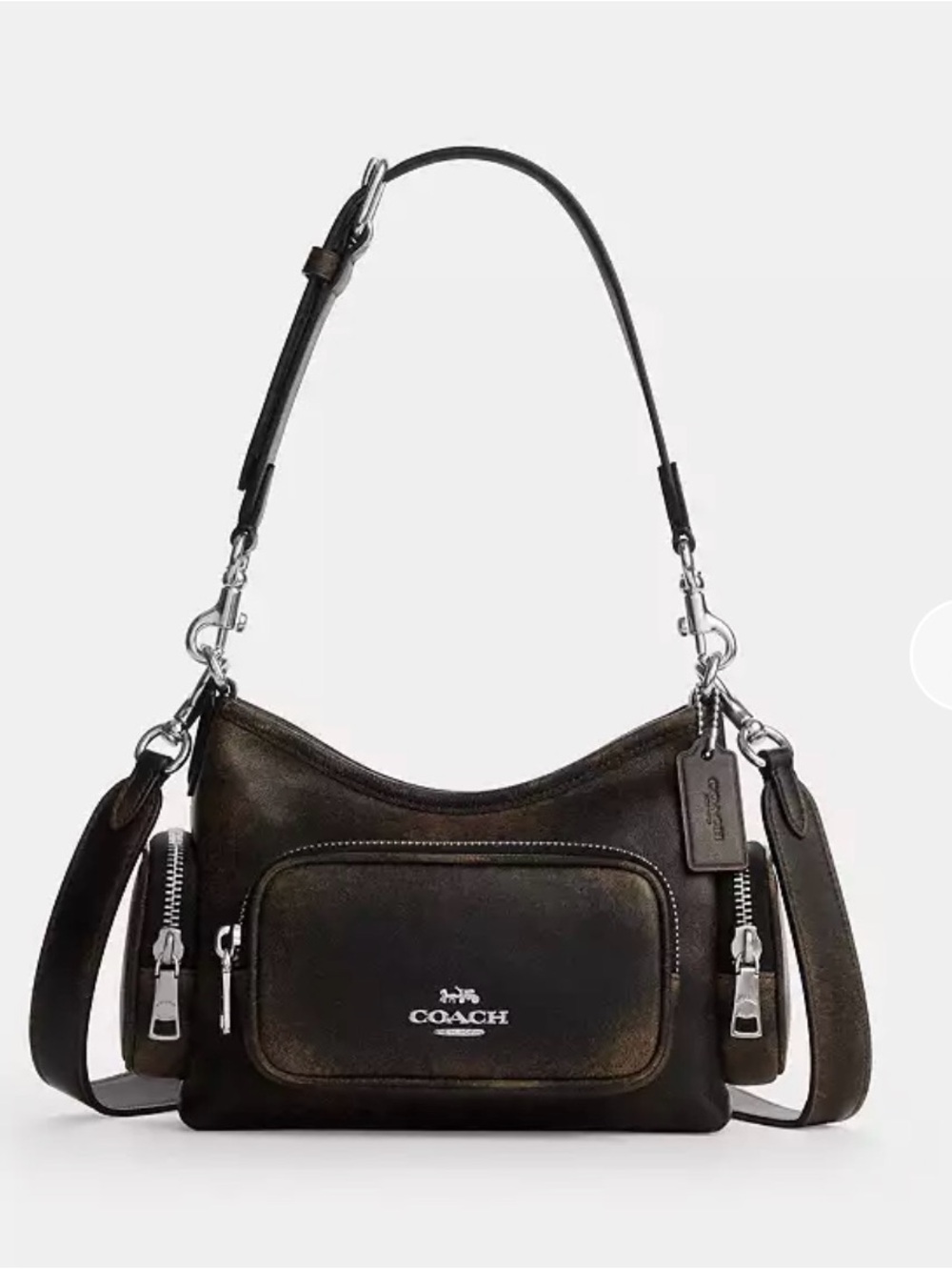 Coach Loved Leather Laurel 22 Shoulder Bag with Pockets NWOT